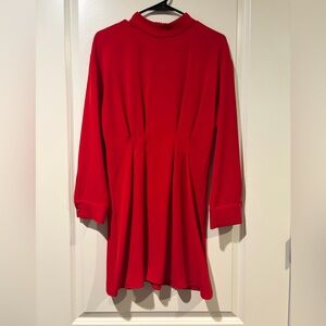 Zara Vibrant Red Long Sleeve Dress